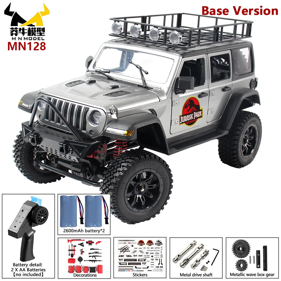 MN MODEL MN128 RC Crawler 4x4 Car 2.4G Climbing Buggy Professional with LED Light Full Scale Remote Control Cars