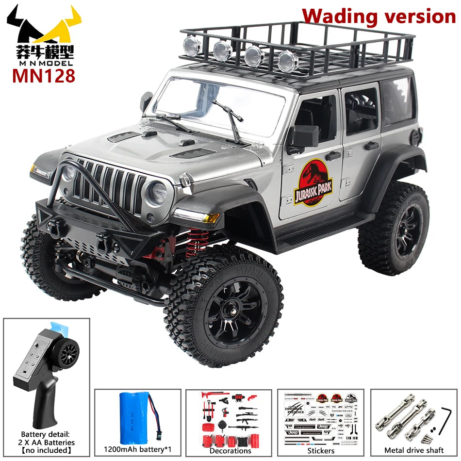 MN MODEL MN128 RC Crawler 4x4 Car 2.4G Climbing Buggy Professional with LED Light Full Scale Remote Control Cars