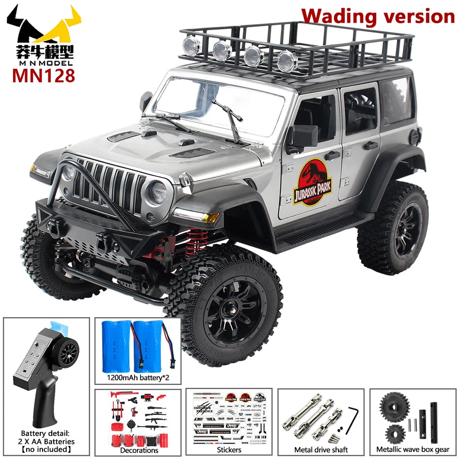 MN MODEL MN128 RC Crawler 4x4 Car 2.4G Climbing Buggy Professional with LED Light Full Scale Remote Control Cars