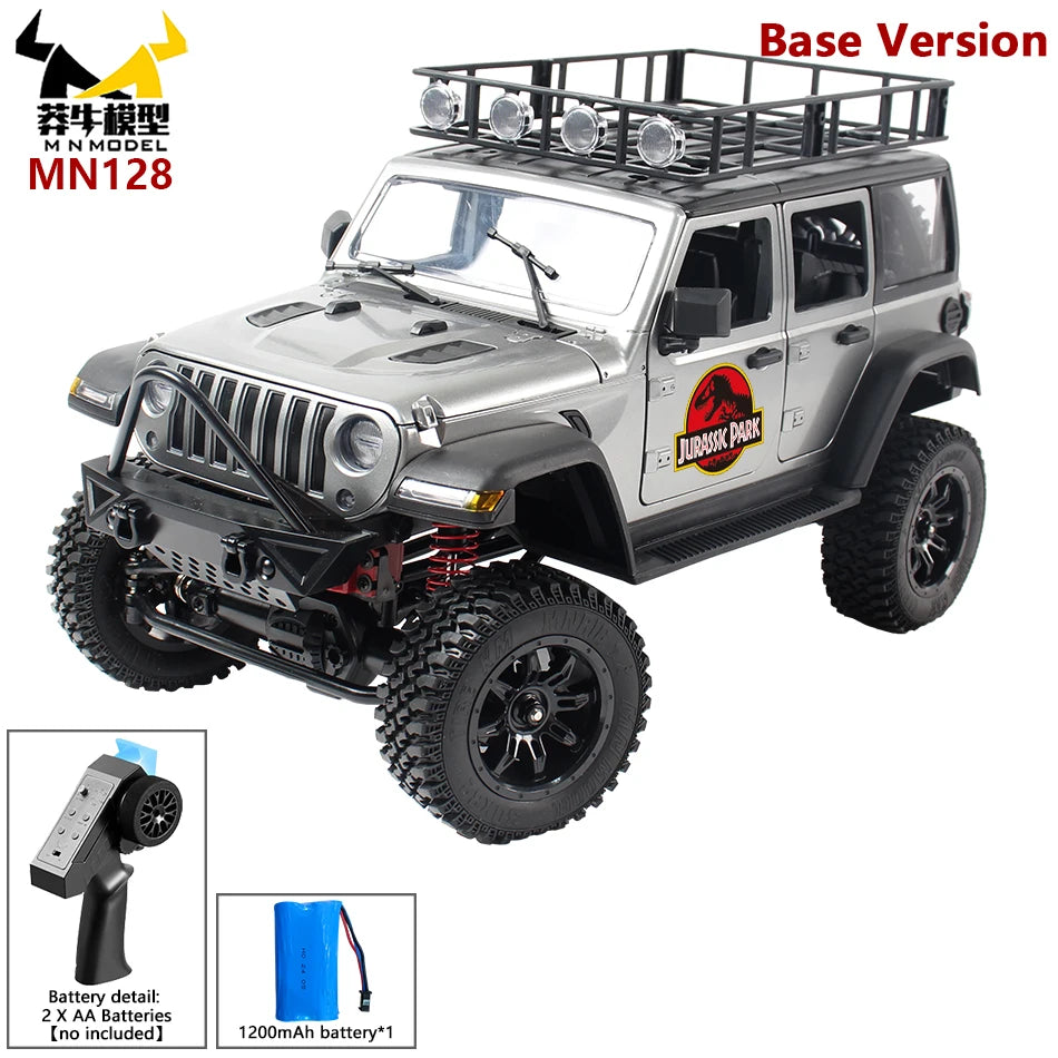 MN MODEL MN128 RC Crawler 4x4 Car 2.4G Climbing Buggy Professional with LED Light Full Scale Remote Control Cars