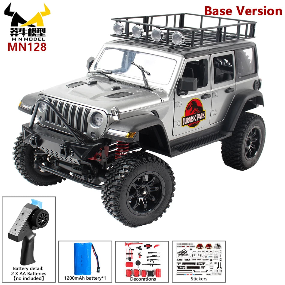 MN MODEL MN128 RC Crawler 4x4 Car 2.4G Climbing Buggy Professional with LED Light Full Scale Remote Control Cars