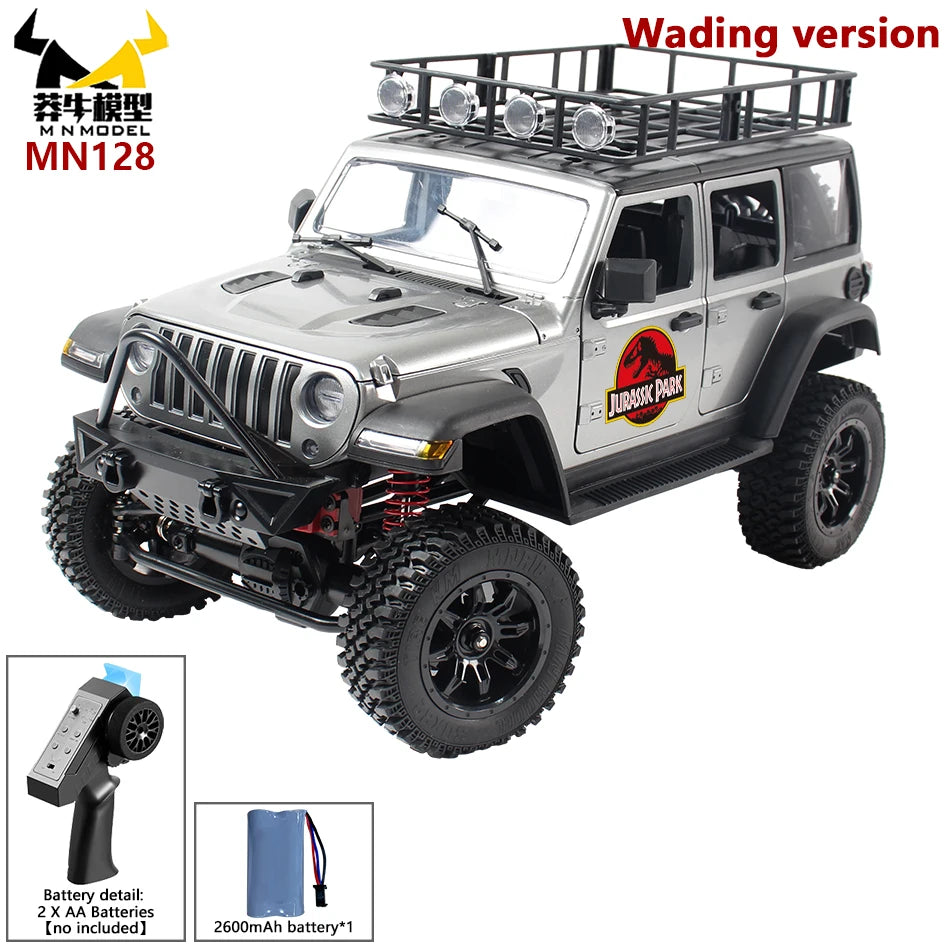 MN MODEL MN128 RC Crawler 4x4 Car 2.4G Climbing Buggy Professional with LED Light Full Scale Remote Control Cars
