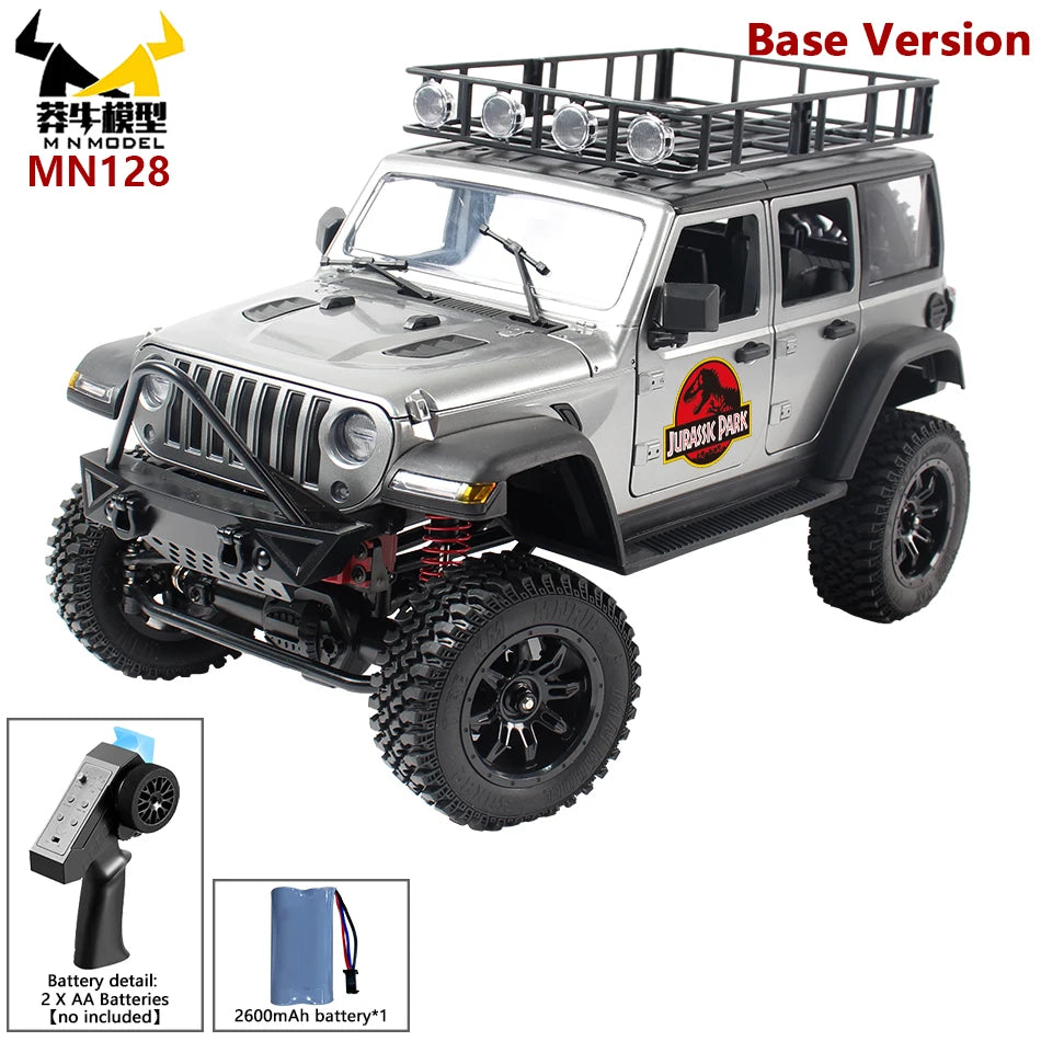 MN MODEL MN128 RC Crawler 4x4 Car 2.4G Climbing Buggy Professional with LED Light Full Scale Remote Control Cars