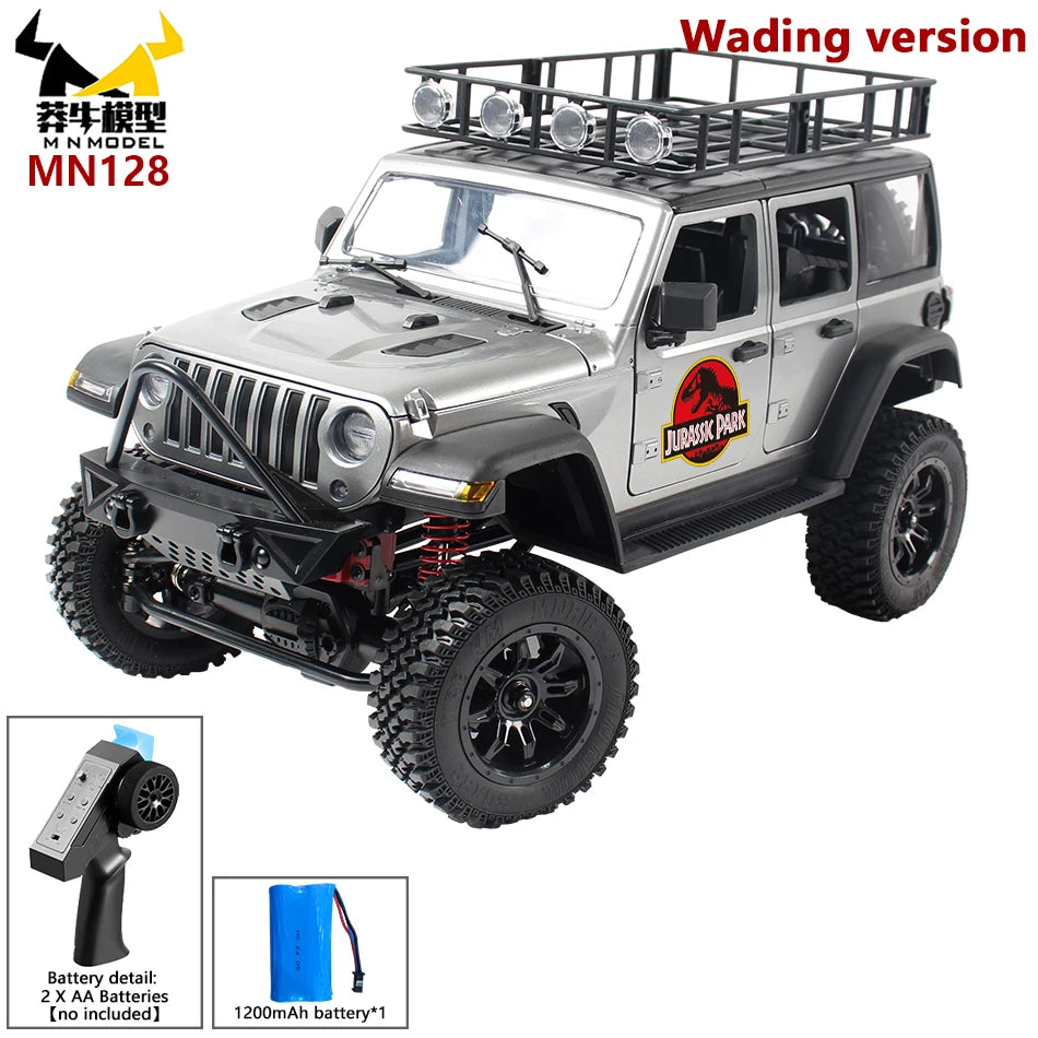 MN MODEL MN128 RC Crawler 4x4 Car 2.4G Climbing Buggy Professional with LED Light Full Scale Remote Control Cars