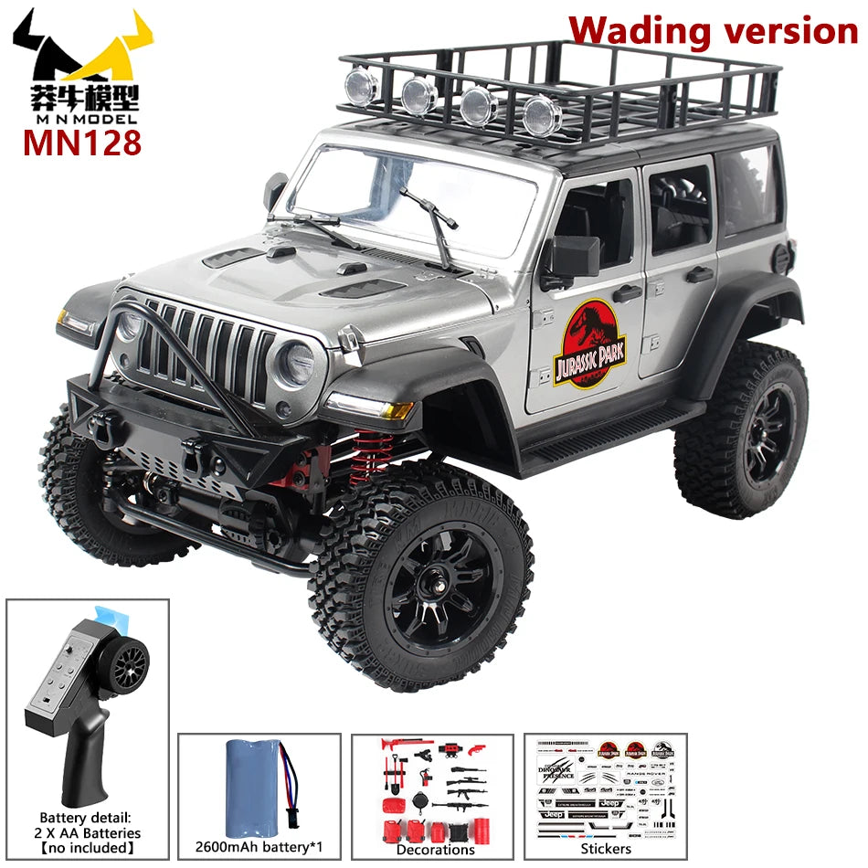 MN MODEL MN128 RC Crawler 4x4 Car 2.4G Climbing Buggy Professional with LED Light Full Scale Remote Control Cars